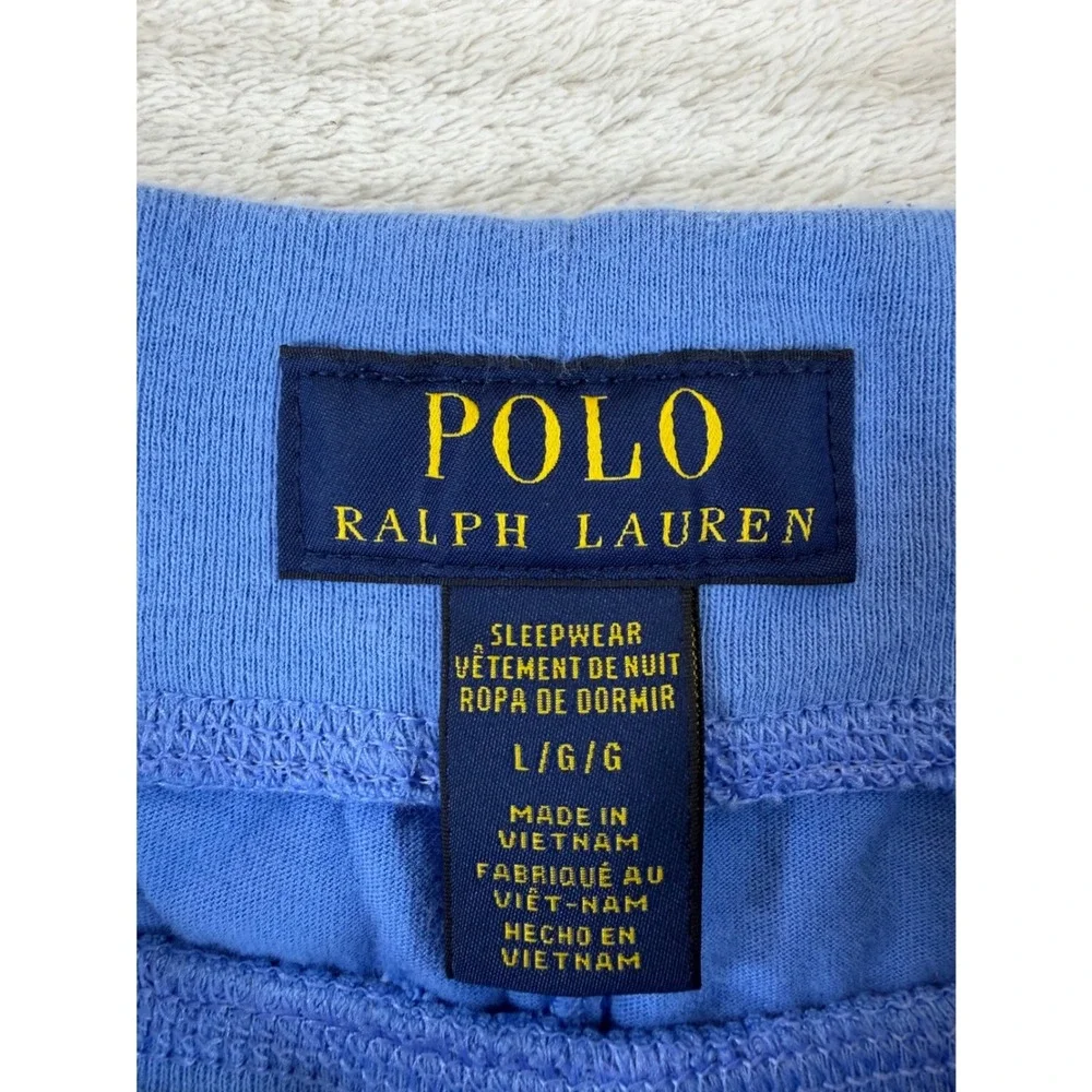 Polo Ralph Lauren Mens Blue Sleepwear  Shorts Drawstring Lounge Pajamas Large